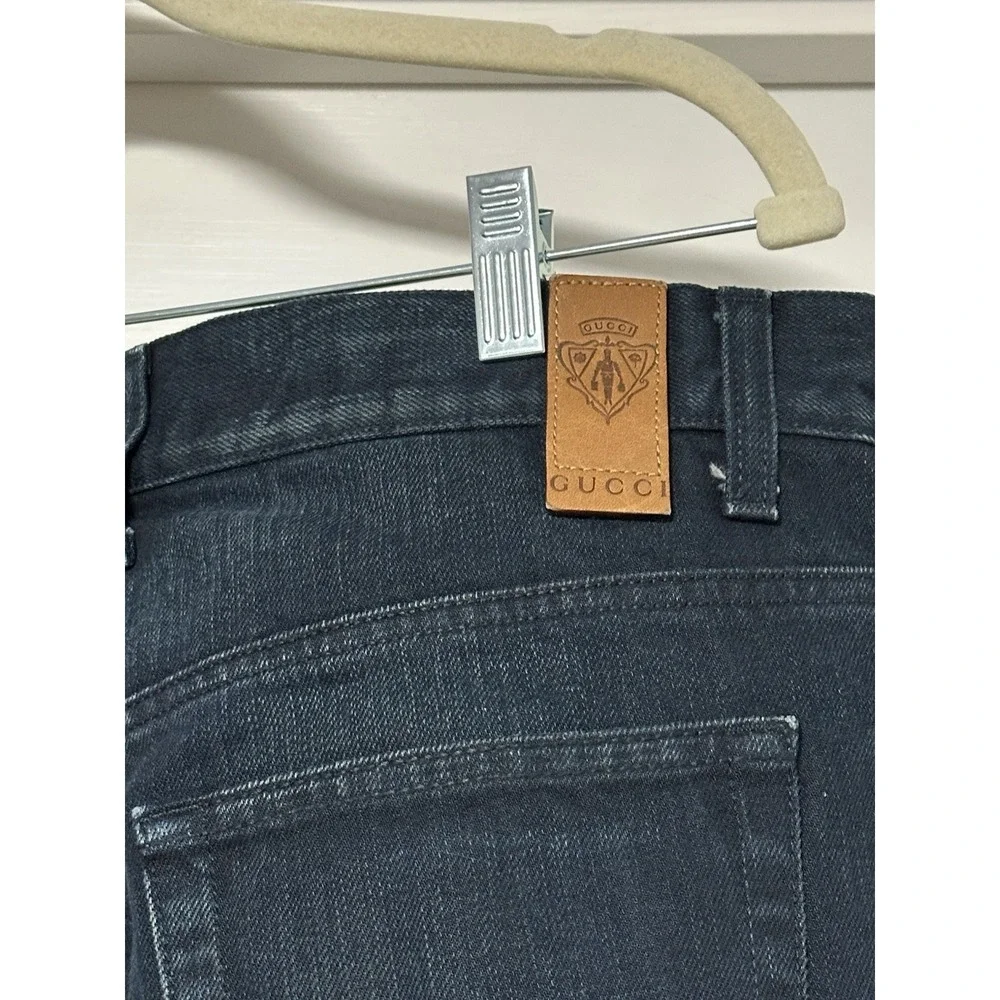 Gucci, Men's Dark Wash Straight‎ Leg Jeans, Size 50